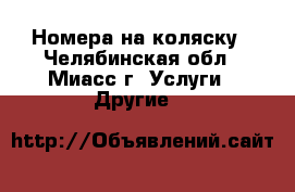 Номера на коляску - Челябинская обл., Миасс г. Услуги » Другие   